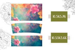 Floral Tumbler Design, Pink Flowers 40 Oz Tumbler Wrap Product Image 2