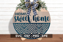 Home Sweet Home Round Sign SVG Product Image 2