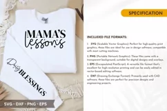 Mom's lesson SVG - Mother's Day Sleeve T shirt Design Product Image 2