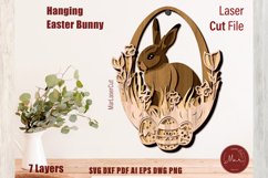 Multilayer Hanging Easter Laser Cut File 3D Bunny Layered Product Image 2