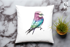 Watercolor Lilac Bird Clipart Sublimation PNG Product Image 3