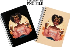 Motivational Autumn melanin woman png Product Image 2