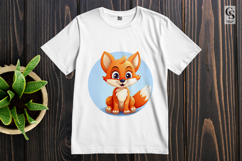 Cute Baby Fox Cartoon Animal Clipart Sublimation PNG Product Image 2