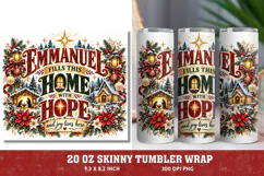 Jesus Brings Peace Hope Joy Tumbler Wrap, Christian Christma Product Image 1