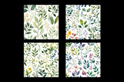 Watercolor Botany Digital Paper Pattern Product Image 2