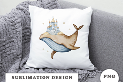 Watercolor Whale Dreams png Product Image 2