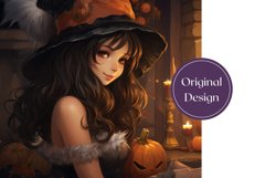 Halloween Witch Tumbler Wrap Design, Halloween Sublimation Product Image 2