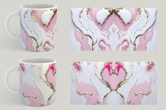 White-pink Liquid Marble Mug Wrap| Mug sublimation design Product Image 4