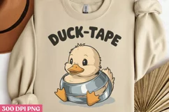 Duck-Tape PNG, Funny Duck Sublimation PNG Product Image 1