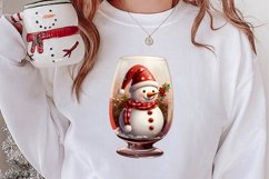 Christmas Wine Cup Sublimation Clipart Product Image 2