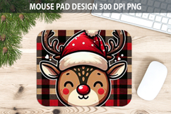 Christmas Reindeer Mouse Pad Sublimation - Animal PNG Design Product Image 1