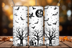 Tumbler laser svg| 20oz Tumbler Halloween Ghosts Bats wrap Product Image 2