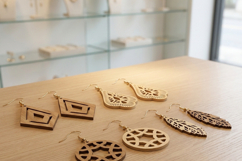 Laser Cut Earring Templates Set Wooden Jewelry Designs Dangl Product Image 3