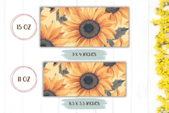 Sunflowers Mug Wrap Design, Sunflowers PNG Product Image 2