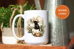 Halloween Black Cat PNG, Cartoon Halloween T-Shirt Print Product Image 2