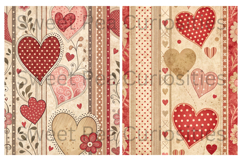 Valentine, Hearts, Papers, Junk Journal Product Image 2