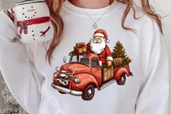 Christmas Truck Sublimation Clipart, Christmas Truck Clipart Product Image 2