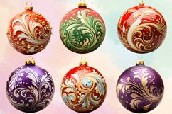 Christmas Bauble Sublimation Clipart, Christmas PNg Product Image 3