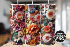 Beautiful Mixed Colorful Flowers - Tumbler PNG Design Product Image 1