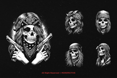 10 Bundle Dark Art Skull Gangster Girl Mafia Lady Chicano Product Image 3