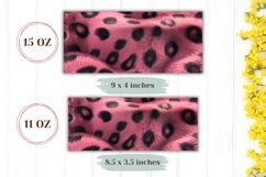 Pink Leopard Mug Template, Pink Fur Mug Wrap Design Product Image 2