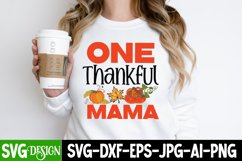 One Thankful Mama SVG Design, One Thankful Mama SVG Cut File Product Image 1