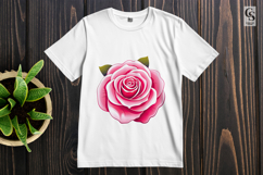 Pink Rose Blossom Clipart Sublimation PNG Product Image 2