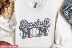Baseball mom PNG ,Retro Baseball Sublimation PNG Product Image 3