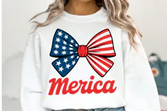 Merica Bow svg | 4th of july Svg | Shirt Svg Product Image 1