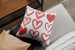Valentine Hearts Pattern Embroidery Design Product Image 2