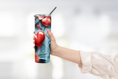 Heart Flower Tumbler Wrap Design Product Image 2