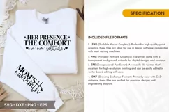 Her Presence the Comfort SVG - Mother's Day Sleeve T shirt Product Image 2