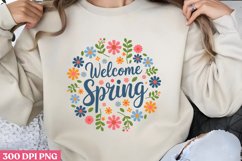 Welcome Spring PNG, Hello Spring Sublimation PN Product Image 2
