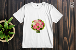 Pink and White Rose Wedding Bouquet Clipart Sublimation PNG Product Image 2