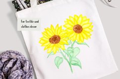 Watercolor sunflower clipart Product Image 6