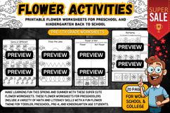 Flower for Preschool and Kindergarten worksheets activities Product Image 2