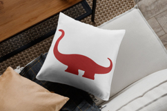Red Brontosaurus Dinosaur Embroidery Design Product Image 2