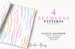 Seamless Pastel Rainbow Digital Paper Product Image 2