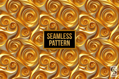 Golden Wave Texture Digital Paper Product Image 2