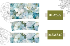 Hydrangea Tumbler, Blue 40 Oz Tumbler Template Product Image 2