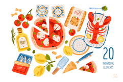 Mediterranean Clipart, Patterns, Recipe Cards Product Image 2