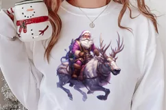 Christmas Purple Santa Claus Sublimation, Christmas PNG Product Image 2