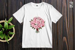 Pink Rose Bouquet Clipart Sublimation PNG Product Image 2