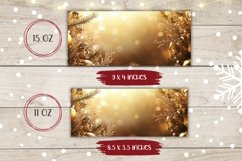 Glitter Christmas Mug Wrap, Gold Christmas Coffee Mug Product Image 2
