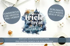 Trick or Treat Witches Haunted House Halloween Sublimation Product Image 1