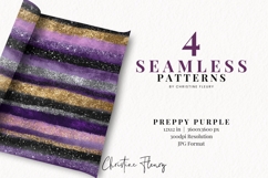 Seamless Preppy Purple Digital Paper Product Image 2