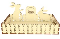 Easter fence laser cut files, Glowforge pattern, plan SVG Product Image 3