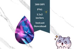 Abstract Earring Design, Holographic Teardrop Sublimation Product Image 2