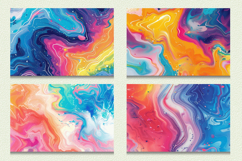 Rainbow Liquid Marble Cutting Boards sublimation Design Product Image 2