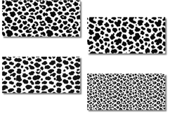 Black and White Leopard Print Patterns Vector Product Image 2